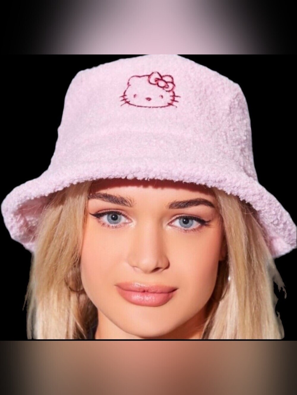 Hello Kitty Pink Sherpa Bucket Hat Forever 21 Kawaii Y2K